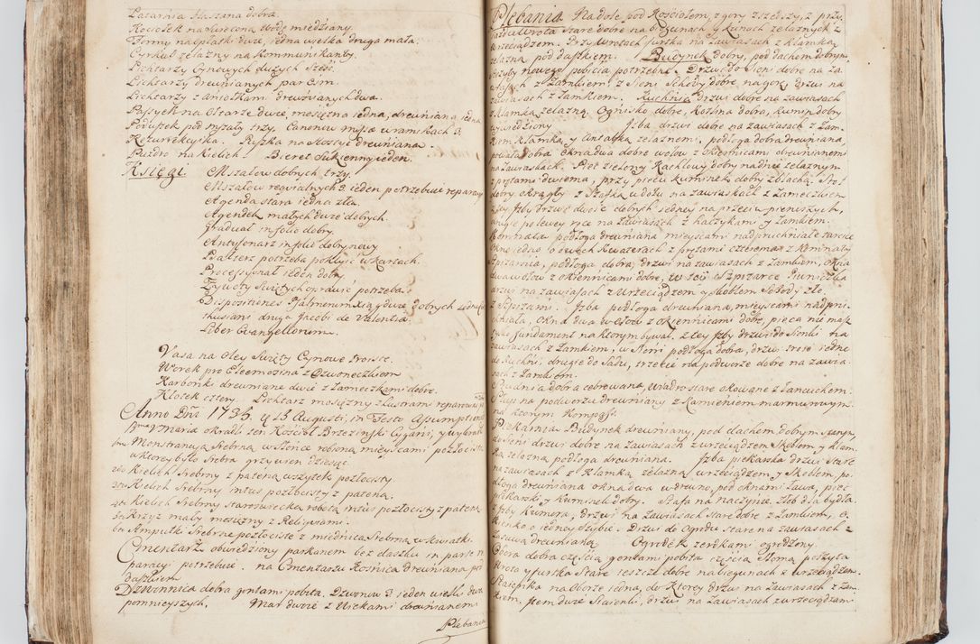 Zdjęcie nr 154 dla obiektu archiwalnego: Visitatio interna et externa ecclesiarum praeposituralium, parachialium, hospitalium et aliorum beneficiorum in decanatibus Bodzantinensi ac Kunoviensi consistentium per me Venceslaum Hieronymum de Bogusławice Sierakowski, pro tunc episcopum Cestrensem, coadiutorem Livoniae et Piltinensis, custodem Coronarum Regni , canonicum Cracoviensem uti tanquam praepositum Kielcensem, praeviis litteris innotescentialibus via cursoria per R.D. Decanos directis anno 1738 die 29 Julii inchoata et successivo anno 1739 die 14 memsis Junii terminata et peracta