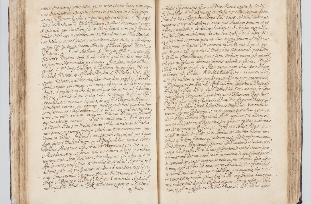 Zdjęcie nr 97 dla obiektu archiwalnego: Visitatio interna et externa ecclesiarum praeposituralium, parachialium, hospitalium et aliorum beneficiorum in decanatibus Bodzantinensi ac Kunoviensi consistentium per me Venceslaum Hieronymum de Bogusławice Sierakowski, pro tunc episcopum Cestrensem, coadiutorem Livoniae et Piltinensis, custodem Coronarum Regni , canonicum Cracoviensem uti tanquam praepositum Kielcensem, praeviis litteris innotescentialibus via cursoria per R.D. Decanos directis anno 1738 die 29 Julii inchoata et successivo anno 1739 die 14 memsis Junii terminata et peracta