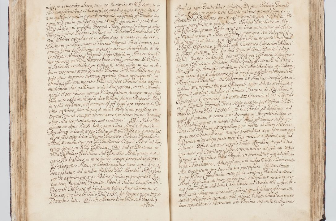 Zdjęcie nr 96 dla obiektu archiwalnego: Visitatio interna et externa ecclesiarum praeposituralium, parachialium, hospitalium et aliorum beneficiorum in decanatibus Bodzantinensi ac Kunoviensi consistentium per me Venceslaum Hieronymum de Bogusławice Sierakowski, pro tunc episcopum Cestrensem, coadiutorem Livoniae et Piltinensis, custodem Coronarum Regni , canonicum Cracoviensem uti tanquam praepositum Kielcensem, praeviis litteris innotescentialibus via cursoria per R.D. Decanos directis anno 1738 die 29 Julii inchoata et successivo anno 1739 die 14 memsis Junii terminata et peracta