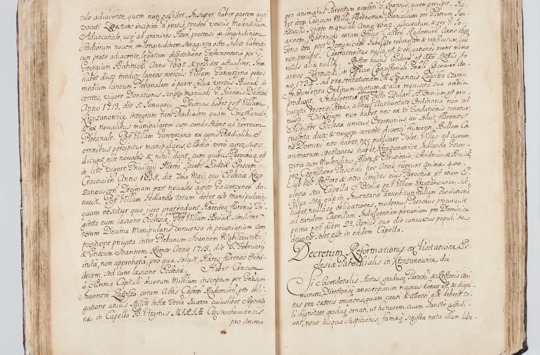Zdjęcie nr 87 dla obiektu archiwalnego: Visitatio interna et externa ecclesiarum praeposituralium, parachialium, hospitalium et aliorum beneficiorum in decanatibus Bodzantinensi ac Kunoviensi consistentium per me Venceslaum Hieronymum de Bogusławice Sierakowski, pro tunc episcopum Cestrensem, coadiutorem Livoniae et Piltinensis, custodem Coronarum Regni , canonicum Cracoviensem uti tanquam praepositum Kielcensem, praeviis litteris innotescentialibus via cursoria per R.D. Decanos directis anno 1738 die 29 Julii inchoata et successivo anno 1739 die 14 memsis Junii terminata et peracta