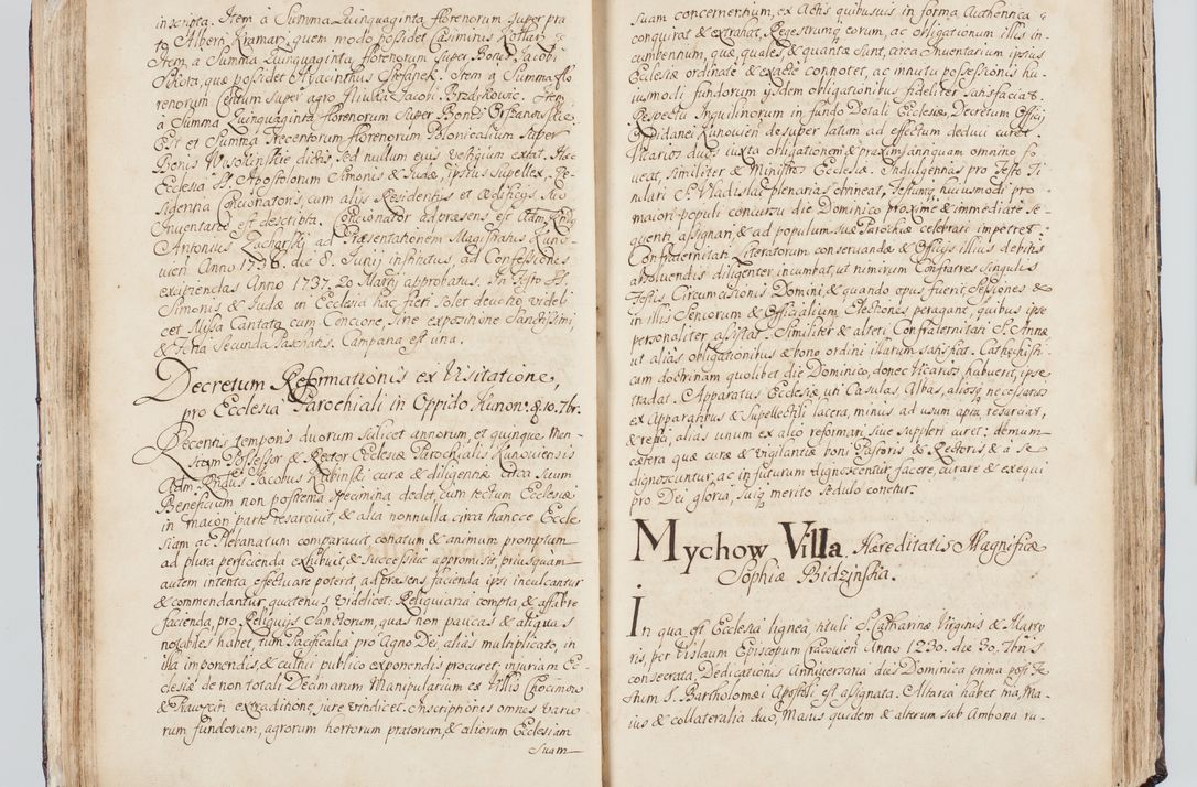 Zdjęcie nr 78 dla obiektu archiwalnego: Visitatio interna et externa ecclesiarum praeposituralium, parachialium, hospitalium et aliorum beneficiorum in decanatibus Bodzantinensi ac Kunoviensi consistentium per me Venceslaum Hieronymum de Bogusławice Sierakowski, pro tunc episcopum Cestrensem, coadiutorem Livoniae et Piltinensis, custodem Coronarum Regni , canonicum Cracoviensem uti tanquam praepositum Kielcensem, praeviis litteris innotescentialibus via cursoria per R.D. Decanos directis anno 1738 die 29 Julii inchoata et successivo anno 1739 die 14 memsis Junii terminata et peracta