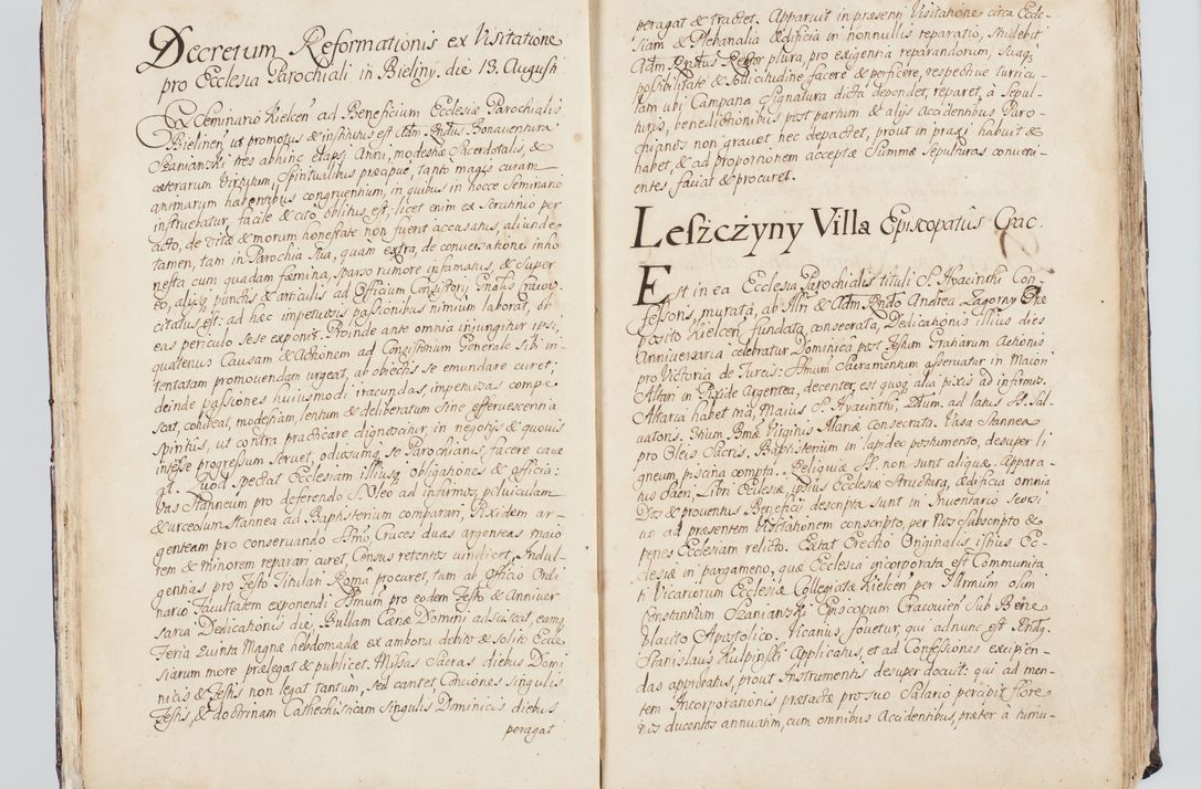 Zdjęcie nr 39 dla obiektu archiwalnego: Visitatio interna et externa ecclesiarum praeposituralium, parachialium, hospitalium et aliorum beneficiorum in decanatibus Bodzantinensi ac Kunoviensi consistentium per me Venceslaum Hieronymum de Bogusławice Sierakowski, pro tunc episcopum Cestrensem, coadiutorem Livoniae et Piltinensis, custodem Coronarum Regni , canonicum Cracoviensem uti tanquam praepositum Kielcensem, praeviis litteris innotescentialibus via cursoria per R.D. Decanos directis anno 1738 die 29 Julii inchoata et successivo anno 1739 die 14 memsis Junii terminata et peracta