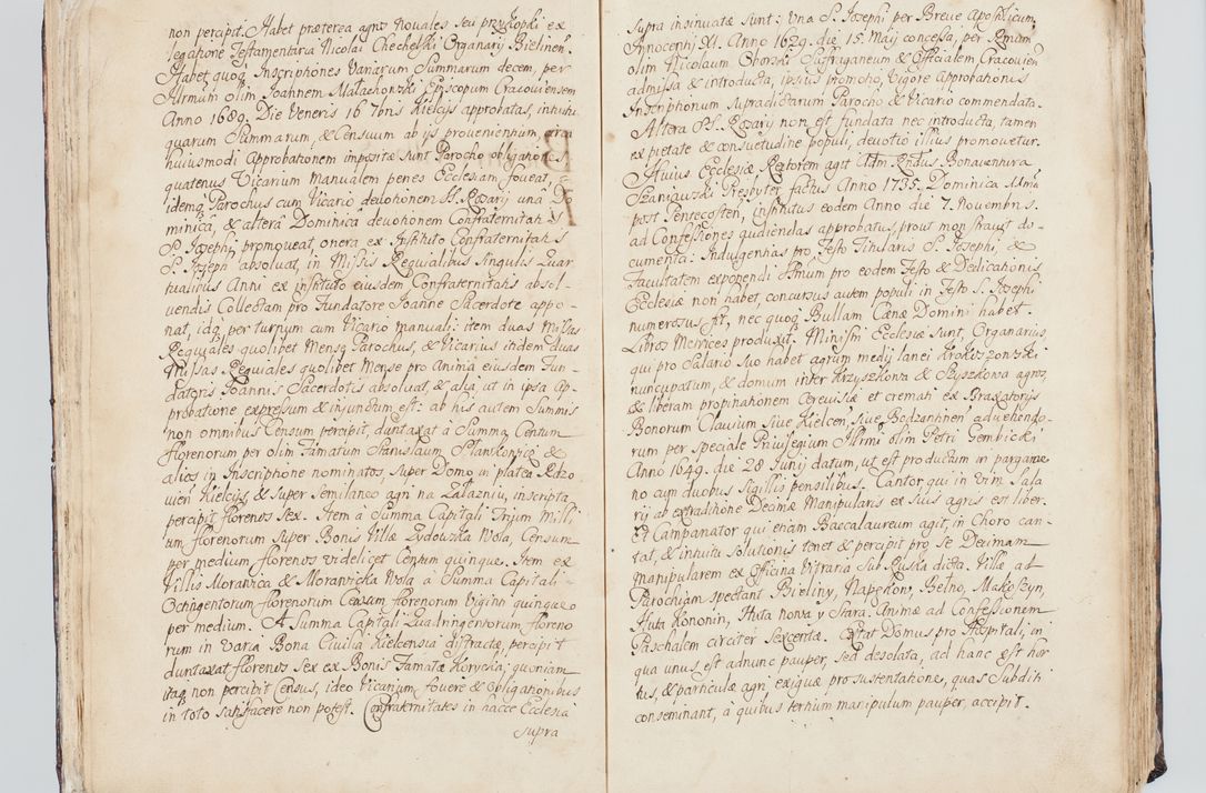 Zdjęcie nr 38 dla obiektu archiwalnego: Visitatio interna et externa ecclesiarum praeposituralium, parachialium, hospitalium et aliorum beneficiorum in decanatibus Bodzantinensi ac Kunoviensi consistentium per me Venceslaum Hieronymum de Bogusławice Sierakowski, pro tunc episcopum Cestrensem, coadiutorem Livoniae et Piltinensis, custodem Coronarum Regni , canonicum Cracoviensem uti tanquam praepositum Kielcensem, praeviis litteris innotescentialibus via cursoria per R.D. Decanos directis anno 1738 die 29 Julii inchoata et successivo anno 1739 die 14 memsis Junii terminata et peracta