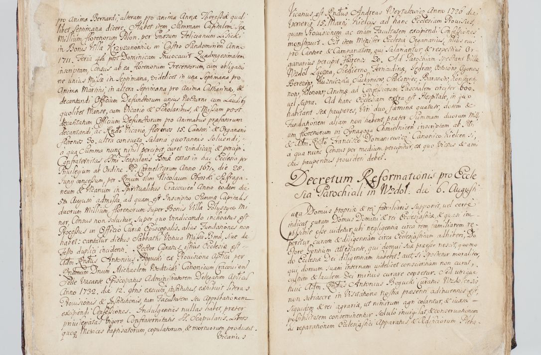 Zdjęcie nr 22 dla obiektu archiwalnego: Visitatio interna et externa ecclesiarum praeposituralium, parachialium, hospitalium et aliorum beneficiorum in decanatibus Bodzantinensi ac Kunoviensi consistentium per me Venceslaum Hieronymum de Bogusławice Sierakowski, pro tunc episcopum Cestrensem, coadiutorem Livoniae et Piltinensis, custodem Coronarum Regni , canonicum Cracoviensem uti tanquam praepositum Kielcensem, praeviis litteris innotescentialibus via cursoria per R.D. Decanos directis anno 1738 die 29 Julii inchoata et successivo anno 1739 die 14 memsis Junii terminata et peracta