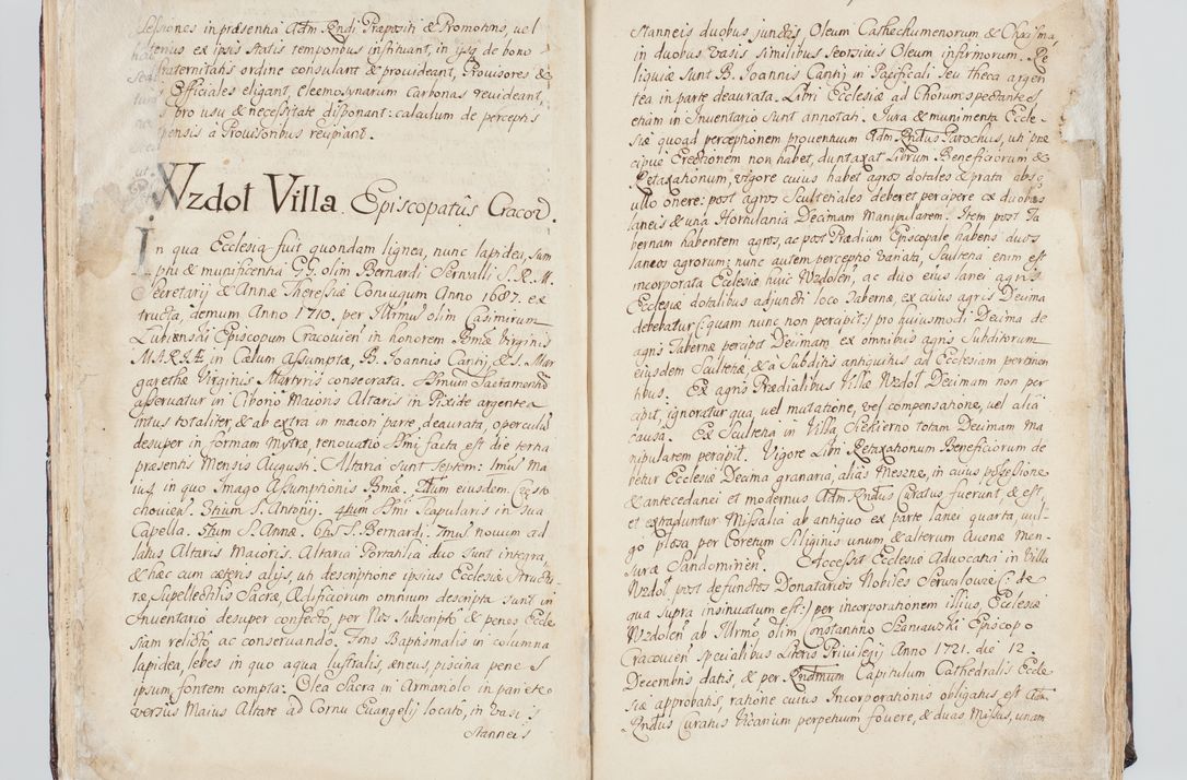 Zdjęcie nr 21 dla obiektu archiwalnego: Visitatio interna et externa ecclesiarum praeposituralium, parachialium, hospitalium et aliorum beneficiorum in decanatibus Bodzantinensi ac Kunoviensi consistentium per me Venceslaum Hieronymum de Bogusławice Sierakowski, pro tunc episcopum Cestrensem, coadiutorem Livoniae et Piltinensis, custodem Coronarum Regni , canonicum Cracoviensem uti tanquam praepositum Kielcensem, praeviis litteris innotescentialibus via cursoria per R.D. Decanos directis anno 1738 die 29 Julii inchoata et successivo anno 1739 die 14 memsis Junii terminata et peracta