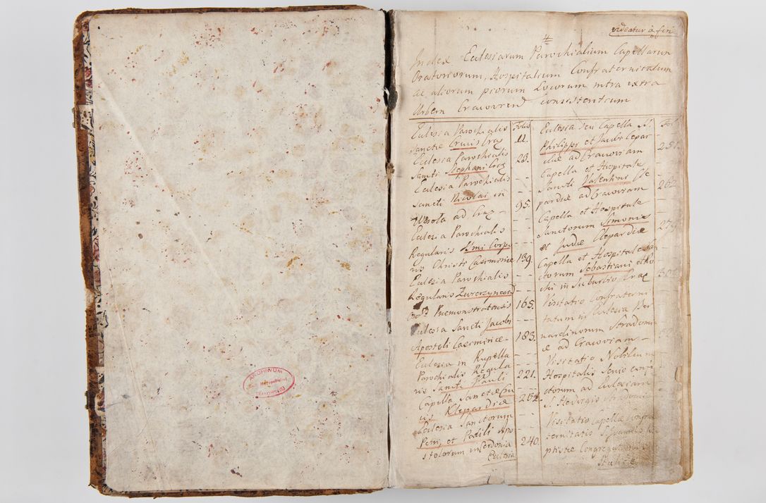 Zdjęcie nr 9 dla obiektu archiwalnego: Acta visitationis ecclesiarum parachialium tum capellarum - oratorium, hospitalium, confraternitatum ac aliorum piorum locorum intra et extra civitatem Cracoviensem consistentium, vigore litterarum specialis commissionis Cel. Principis et. R.D. Andrea Stanislai Kostka in Załuskie Załuski episcopi Cracoviensis ducis Severiensis, per Hyacinthum Łopacki canonicum et archipraesbyterum Cracoviensem, canonicum et archipraesbyterum Cracoviensem, canonicum Sandomieriensem, visitatorem a.D. 1748 et sequentii conscripta