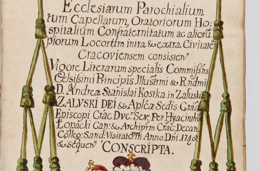 Zdjęcie nr 7 dla obiektu archiwalnego: Acta visitationis ecclesiarum parachialium tum capellarum - oratorium, hospitalium, confraternitatum ac aliorum piorum locorum intra et extra civitatem Cracoviensem consistentium, vigore litterarum specialis commissionis Cel. Principis et. R.D. Andrea Stanislai Kostka in Załuskie Załuski episcopi Cracoviensis ducis Severiensis, per Hyacinthum Łopacki canonicum et archipraesbyterum Cracoviensem, canonicum et archipraesbyterum Cracoviensem, canonicum Sandomieriensem, visitatorem a.D. 1748 et sequentii conscripta