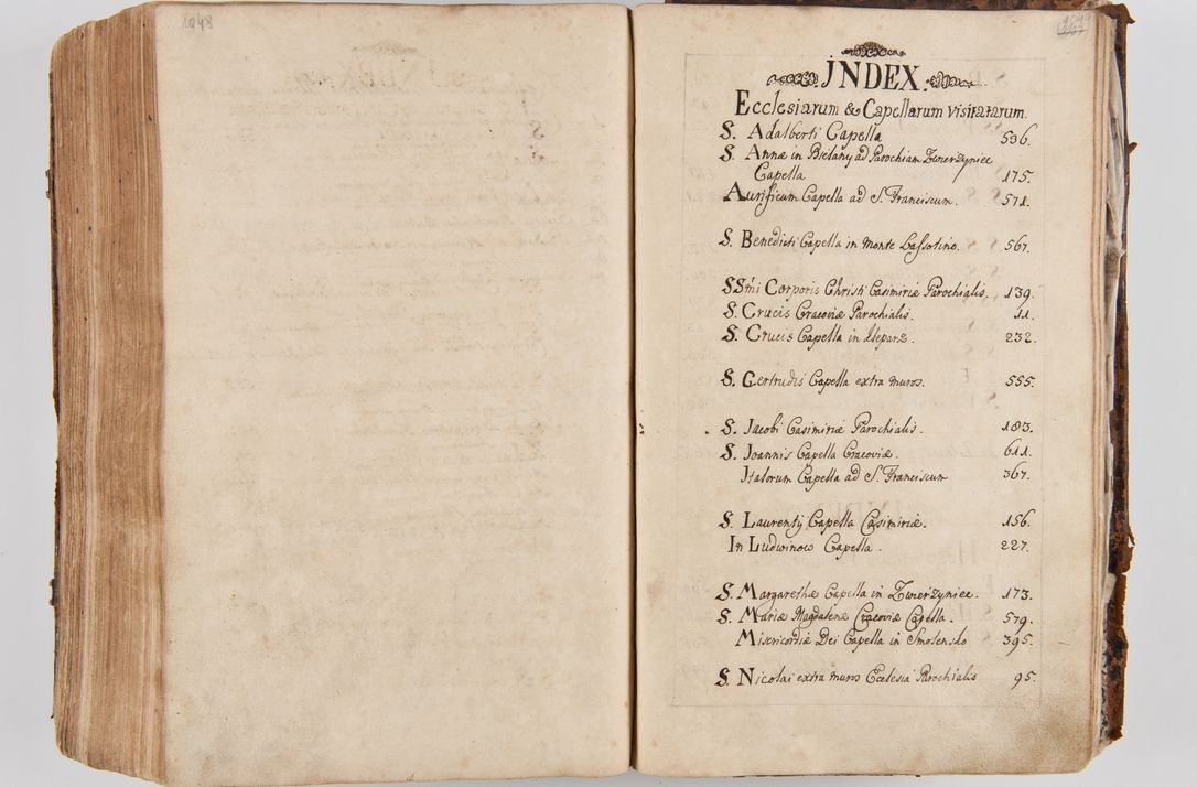 Zdjęcie nr 570 dla obiektu archiwalnego: Acta visitationis ecclesiarum parachialium tum capellarum - oratorium, hospitalium, confraternitatum ac aliorum piorum locorum intra et extra civitatem Cracoviensem consistentium, vigore litterarum specialis commissionis Cel. Principis et. R.D. Andrea Stanislai Kostka in Załuskie Załuski episcopi Cracoviensis ducis Severiensis, per Hyacinthum Łopacki canonicum et archipraesbyterum Cracoviensem, canonicum et archipraesbyterum Cracoviensem, canonicum Sandomieriensem, visitatorem a.D. 1748 et sequentii conscripta