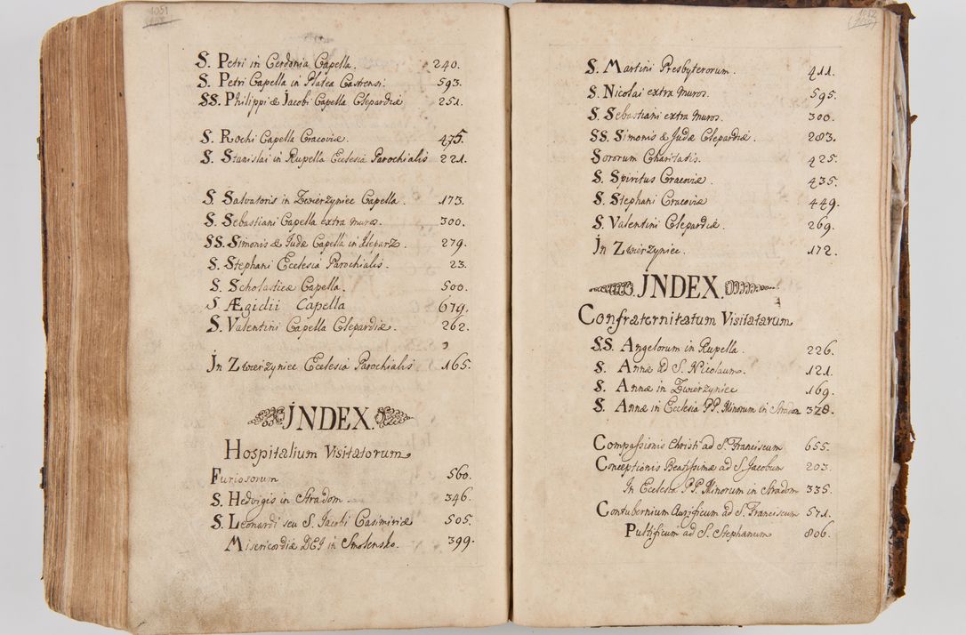 Zdjęcie nr 571 dla obiektu archiwalnego: Acta visitationis ecclesiarum parachialium tum capellarum - oratorium, hospitalium, confraternitatum ac aliorum piorum locorum intra et extra civitatem Cracoviensem consistentium, vigore litterarum specialis commissionis Cel. Principis et. R.D. Andrea Stanislai Kostka in Załuskie Załuski episcopi Cracoviensis ducis Severiensis, per Hyacinthum Łopacki canonicum et archipraesbyterum Cracoviensem, canonicum et archipraesbyterum Cracoviensem, canonicum Sandomieriensem, visitatorem a.D. 1748 et sequentii conscripta