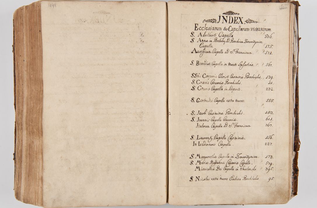 Zdjęcie nr 569 dla obiektu archiwalnego: Acta visitationis ecclesiarum parachialium tum capellarum - oratorium, hospitalium, confraternitatum ac aliorum piorum locorum intra et extra civitatem Cracoviensem consistentium, vigore litterarum specialis commissionis Cel. Principis et. R.D. Andrea Stanislai Kostka in Załuskie Załuski episcopi Cracoviensis ducis Severiensis, per Hyacinthum Łopacki canonicum et archipraesbyterum Cracoviensem, canonicum et archipraesbyterum Cracoviensem, canonicum Sandomieriensem, visitatorem a.D. 1748 et sequentii conscripta