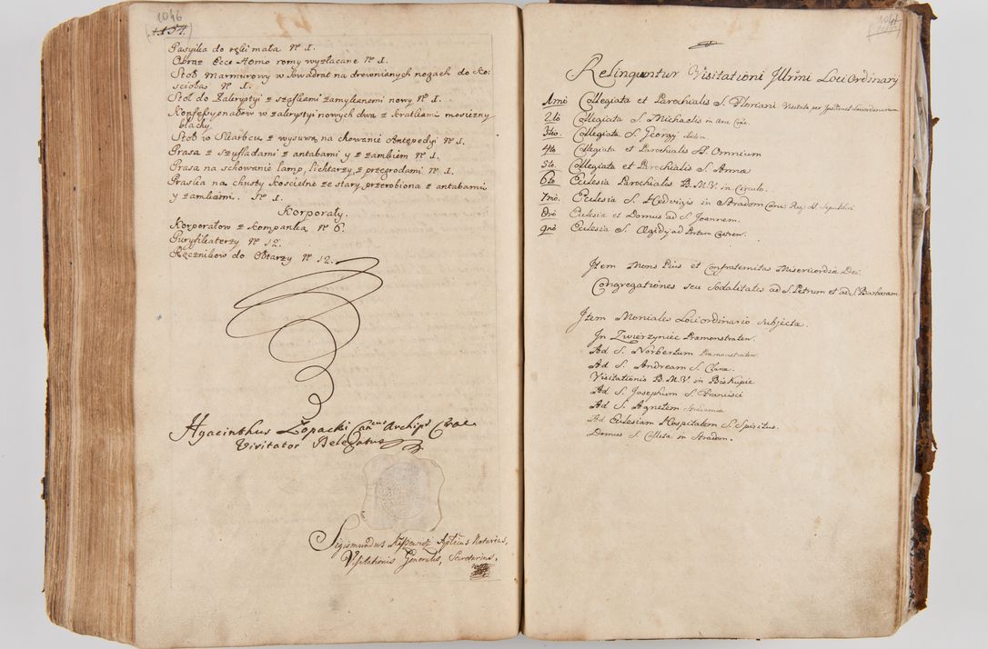 Zdjęcie nr 567 dla obiektu archiwalnego: Acta visitationis ecclesiarum parachialium tum capellarum - oratorium, hospitalium, confraternitatum ac aliorum piorum locorum intra et extra civitatem Cracoviensem consistentium, vigore litterarum specialis commissionis Cel. Principis et. R.D. Andrea Stanislai Kostka in Załuskie Załuski episcopi Cracoviensis ducis Severiensis, per Hyacinthum Łopacki canonicum et archipraesbyterum Cracoviensem, canonicum et archipraesbyterum Cracoviensem, canonicum Sandomieriensem, visitatorem a.D. 1748 et sequentii conscripta