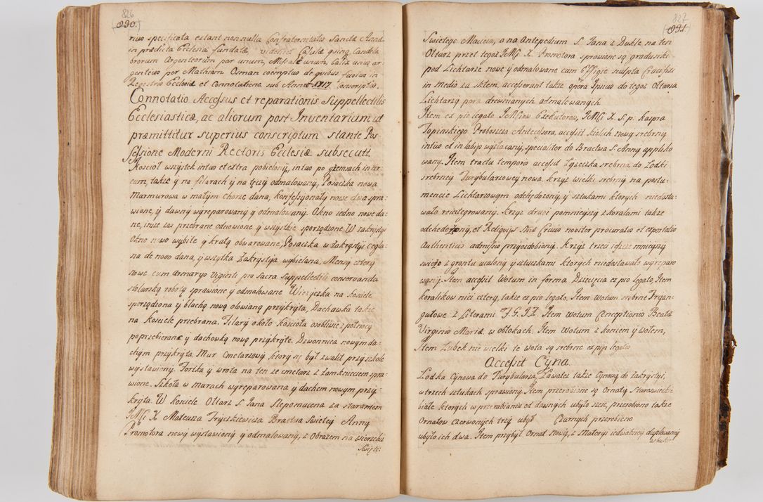 Zdjęcie nr 455 dla obiektu archiwalnego: Acta visitationis ecclesiarum parachialium tum capellarum - oratorium, hospitalium, confraternitatum ac aliorum piorum locorum intra et extra civitatem Cracoviensem consistentium, vigore litterarum specialis commissionis Cel. Principis et. R.D. Andrea Stanislai Kostka in Załuskie Załuski episcopi Cracoviensis ducis Severiensis, per Hyacinthum Łopacki canonicum et archipraesbyterum Cracoviensem, canonicum et archipraesbyterum Cracoviensem, canonicum Sandomieriensem, visitatorem a.D. 1748 et sequentii conscripta