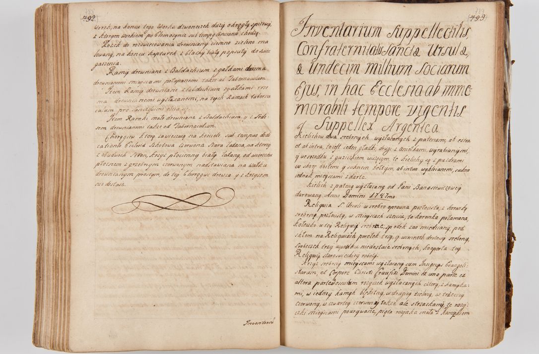Zdjęcie nr 435 dla obiektu archiwalnego: Acta visitationis ecclesiarum parachialium tum capellarum - oratorium, hospitalium, confraternitatum ac aliorum piorum locorum intra et extra civitatem Cracoviensem consistentium, vigore litterarum specialis commissionis Cel. Principis et. R.D. Andrea Stanislai Kostka in Załuskie Załuski episcopi Cracoviensis ducis Severiensis, per Hyacinthum Łopacki canonicum et archipraesbyterum Cracoviensem, canonicum et archipraesbyterum Cracoviensem, canonicum Sandomieriensem, visitatorem a.D. 1748 et sequentii conscripta