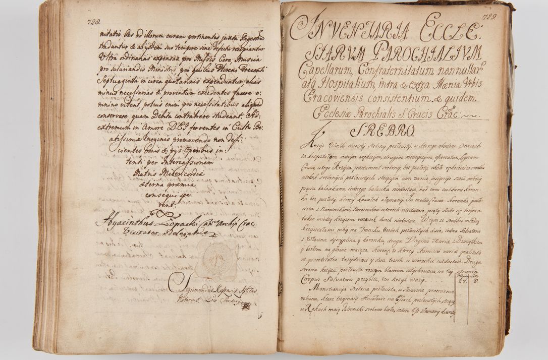 Zdjęcie nr 403 dla obiektu archiwalnego: Acta visitationis ecclesiarum parachialium tum capellarum - oratorium, hospitalium, confraternitatum ac aliorum piorum locorum intra et extra civitatem Cracoviensem consistentium, vigore litterarum specialis commissionis Cel. Principis et. R.D. Andrea Stanislai Kostka in Załuskie Załuski episcopi Cracoviensis ducis Severiensis, per Hyacinthum Łopacki canonicum et archipraesbyterum Cracoviensem, canonicum et archipraesbyterum Cracoviensem, canonicum Sandomieriensem, visitatorem a.D. 1748 et sequentii conscripta