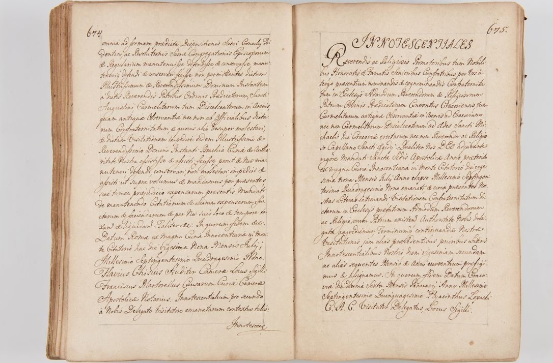 Zdjęcie nr 374 dla obiektu archiwalnego: Acta visitationis ecclesiarum parachialium tum capellarum - oratorium, hospitalium, confraternitatum ac aliorum piorum locorum intra et extra civitatem Cracoviensem consistentium, vigore litterarum specialis commissionis Cel. Principis et. R.D. Andrea Stanislai Kostka in Załuskie Załuski episcopi Cracoviensis ducis Severiensis, per Hyacinthum Łopacki canonicum et archipraesbyterum Cracoviensem, canonicum et archipraesbyterum Cracoviensem, canonicum Sandomieriensem, visitatorem a.D. 1748 et sequentii conscripta