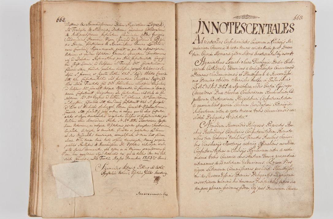 Zdjęcie nr 368 dla obiektu archiwalnego: Acta visitationis ecclesiarum parachialium tum capellarum - oratorium, hospitalium, confraternitatum ac aliorum piorum locorum intra et extra civitatem Cracoviensem consistentium, vigore litterarum specialis commissionis Cel. Principis et. R.D. Andrea Stanislai Kostka in Załuskie Załuski episcopi Cracoviensis ducis Severiensis, per Hyacinthum Łopacki canonicum et archipraesbyterum Cracoviensem, canonicum et archipraesbyterum Cracoviensem, canonicum Sandomieriensem, visitatorem a.D. 1748 et sequentii conscripta