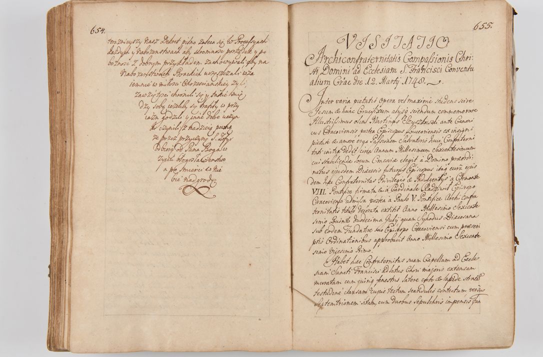 Zdjęcie nr 363 dla obiektu archiwalnego: Acta visitationis ecclesiarum parachialium tum capellarum - oratorium, hospitalium, confraternitatum ac aliorum piorum locorum intra et extra civitatem Cracoviensem consistentium, vigore litterarum specialis commissionis Cel. Principis et. R.D. Andrea Stanislai Kostka in Załuskie Załuski episcopi Cracoviensis ducis Severiensis, per Hyacinthum Łopacki canonicum et archipraesbyterum Cracoviensem, canonicum et archipraesbyterum Cracoviensem, canonicum Sandomieriensem, visitatorem a.D. 1748 et sequentii conscripta