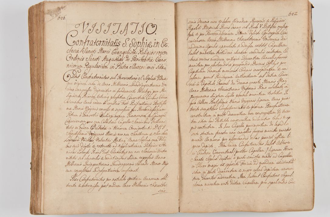 Zdjęcie nr 359 dla obiektu archiwalnego: Acta visitationis ecclesiarum parachialium tum capellarum - oratorium, hospitalium, confraternitatum ac aliorum piorum locorum intra et extra civitatem Cracoviensem consistentium, vigore litterarum specialis commissionis Cel. Principis et. R.D. Andrea Stanislai Kostka in Załuskie Załuski episcopi Cracoviensis ducis Severiensis, per Hyacinthum Łopacki canonicum et archipraesbyterum Cracoviensem, canonicum et archipraesbyterum Cracoviensem, canonicum Sandomieriensem, visitatorem a.D. 1748 et sequentii conscripta
