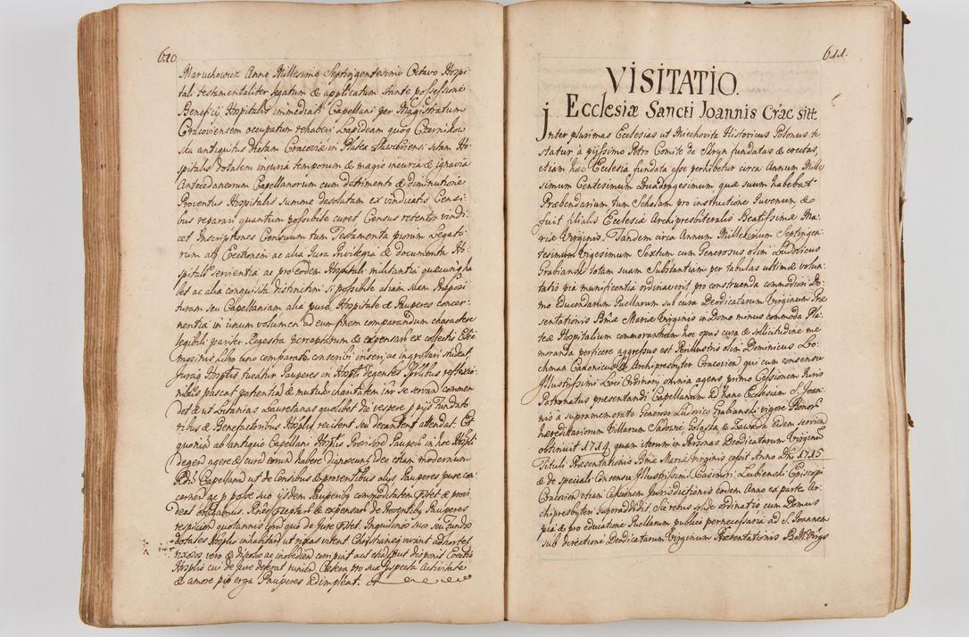 Zdjęcie nr 340 dla obiektu archiwalnego: Acta visitationis ecclesiarum parachialium tum capellarum - oratorium, hospitalium, confraternitatum ac aliorum piorum locorum intra et extra civitatem Cracoviensem consistentium, vigore litterarum specialis commissionis Cel. Principis et. R.D. Andrea Stanislai Kostka in Załuskie Załuski episcopi Cracoviensis ducis Severiensis, per Hyacinthum Łopacki canonicum et archipraesbyterum Cracoviensem, canonicum et archipraesbyterum Cracoviensem, canonicum Sandomieriensem, visitatorem a.D. 1748 et sequentii conscripta