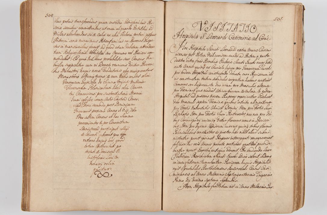 Zdjęcie nr 288 dla obiektu archiwalnego: Acta visitationis ecclesiarum parachialium tum capellarum - oratorium, hospitalium, confraternitatum ac aliorum piorum locorum intra et extra civitatem Cracoviensem consistentium, vigore litterarum specialis commissionis Cel. Principis et. R.D. Andrea Stanislai Kostka in Załuskie Załuski episcopi Cracoviensis ducis Severiensis, per Hyacinthum Łopacki canonicum et archipraesbyterum Cracoviensem, canonicum et archipraesbyterum Cracoviensem, canonicum Sandomieriensem, visitatorem a.D. 1748 et sequentii conscripta