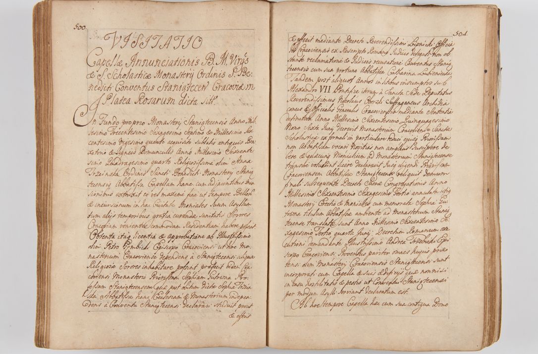 Zdjęcie nr 286 dla obiektu archiwalnego: Acta visitationis ecclesiarum parachialium tum capellarum - oratorium, hospitalium, confraternitatum ac aliorum piorum locorum intra et extra civitatem Cracoviensem consistentium, vigore litterarum specialis commissionis Cel. Principis et. R.D. Andrea Stanislai Kostka in Załuskie Załuski episcopi Cracoviensis ducis Severiensis, per Hyacinthum Łopacki canonicum et archipraesbyterum Cracoviensem, canonicum et archipraesbyterum Cracoviensem, canonicum Sandomieriensem, visitatorem a.D. 1748 et sequentii conscripta
