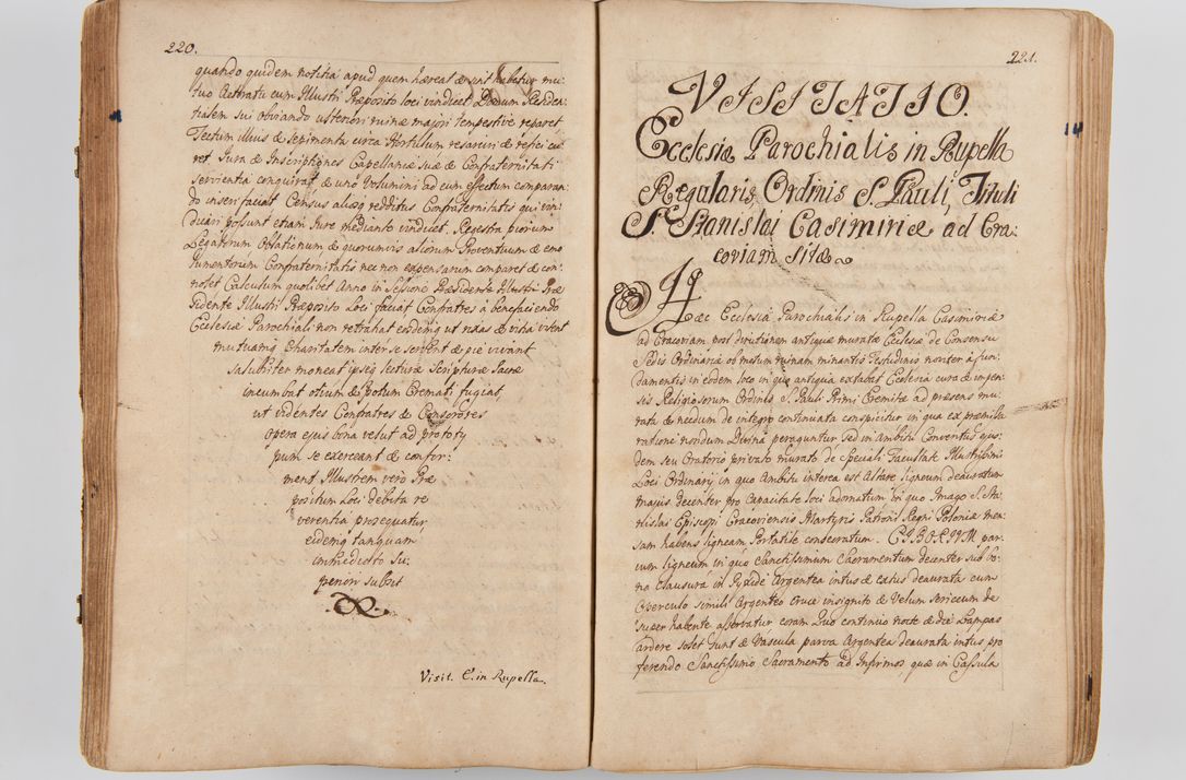 Zdjęcie nr 133 dla obiektu archiwalnego: Acta visitationis ecclesiarum parachialium tum capellarum - oratorium, hospitalium, confraternitatum ac aliorum piorum locorum intra et extra civitatem Cracoviensem consistentium, vigore litterarum specialis commissionis Cel. Principis et. R.D. Andrea Stanislai Kostka in Załuskie Załuski episcopi Cracoviensis ducis Severiensis, per Hyacinthum Łopacki canonicum et archipraesbyterum Cracoviensem, canonicum et archipraesbyterum Cracoviensem, canonicum Sandomieriensem, visitatorem a.D. 1748 et sequentii conscripta
