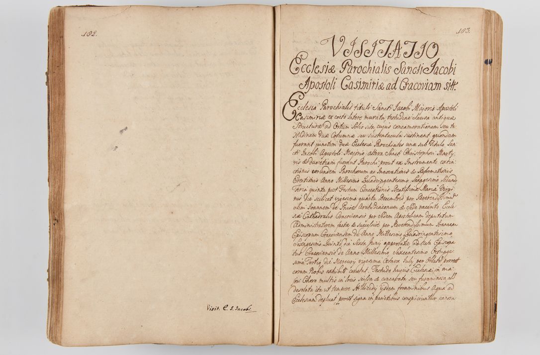 Zdjęcie nr 112 dla obiektu archiwalnego: Acta visitationis ecclesiarum parachialium tum capellarum - oratorium, hospitalium, confraternitatum ac aliorum piorum locorum intra et extra civitatem Cracoviensem consistentium, vigore litterarum specialis commissionis Cel. Principis et. R.D. Andrea Stanislai Kostka in Załuskie Załuski episcopi Cracoviensis ducis Severiensis, per Hyacinthum Łopacki canonicum et archipraesbyterum Cracoviensem, canonicum et archipraesbyterum Cracoviensem, canonicum Sandomieriensem, visitatorem a.D. 1748 et sequentii conscripta