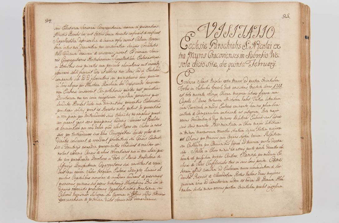 Zdjęcie nr 63 dla obiektu archiwalnego: Acta visitationis ecclesiarum parachialium tum capellarum - oratorium, hospitalium, confraternitatum ac aliorum piorum locorum intra et extra civitatem Cracoviensem consistentium, vigore litterarum specialis commissionis Cel. Principis et. R.D. Andrea Stanislai Kostka in Załuskie Załuski episcopi Cracoviensis ducis Severiensis, per Hyacinthum Łopacki canonicum et archipraesbyterum Cracoviensem, canonicum et archipraesbyterum Cracoviensem, canonicum Sandomieriensem, visitatorem a.D. 1748 et sequentii conscripta