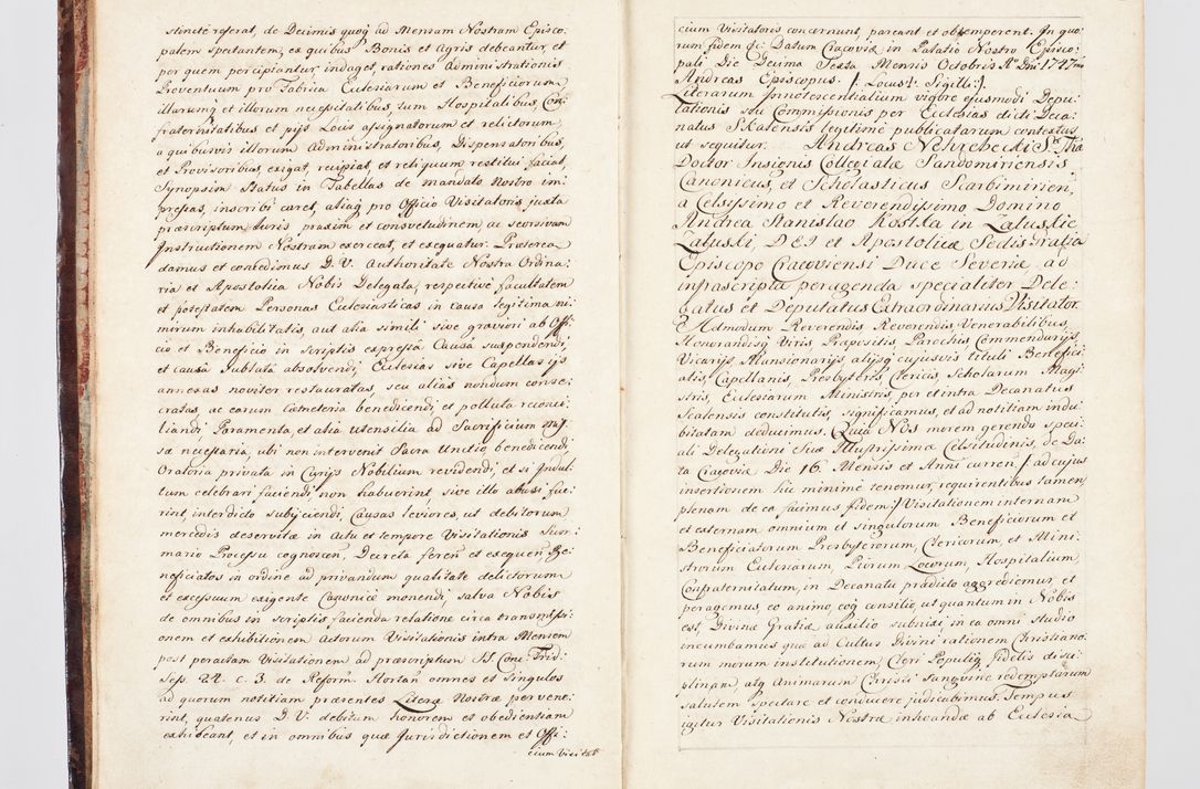 Zdjęcie nr 13 dla obiektu archiwalnego: Visitatio ecclesiarum parachialium, praebendarum, capellarum, hospitalium, confraternitatum, nec non beneficiorum in decanatu Scalensi Kostka comitis in Załuskie Załuski, episcopi Cracoviensis, ducis Severiae per me Andream Nehrebecki S.Th.D., Insignis Collegiatae Sandomieriensis canonicum et scholasticum Scarbimieiensem, delegatum et deputatum extraordinarium visitatorem a.D. 1748 die 23 mensis Aprilis inchoata, ac successivo anno eodem 1748 diec 24 Octobris finita