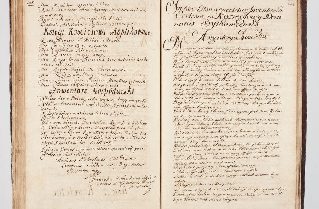 Zdjęcie nr 232 dla obiektu archiwalnego: Visitatio ecclesiarum parachialium, praebendarum, capellarum, hospitalium, confraternitatum, nec non beneficiorum in decanatu Scalensi Kostka comitis in Załuskie Załuski, episcopi Cracoviensis, ducis Severiae per me Andream Nehrebecki S.Th.D., Insignis Collegiatae Sandomieriensis canonicum et scholasticum Scarbimieiensem, delegatum et deputatum extraordinarium visitatorem a.D. 1748 die 23 mensis Aprilis inchoata, ac successivo anno eodem 1748 diec 24 Octobris finita