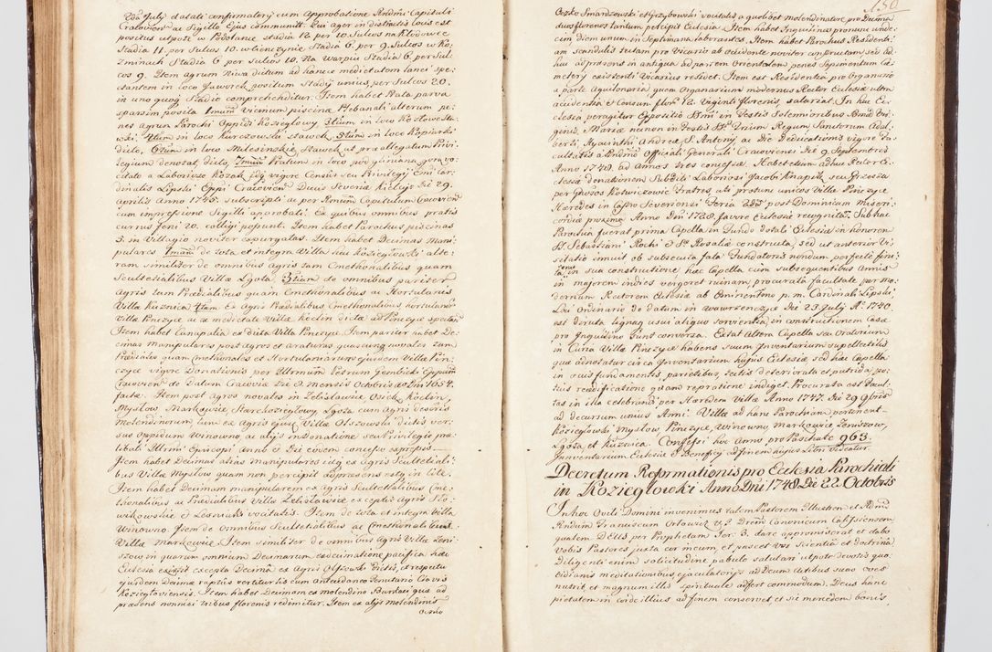 Zdjęcie nr 172 dla obiektu archiwalnego: Visitatio ecclesiarum parachialium, praebendarum, capellarum, hospitalium, confraternitatum, nec non beneficiorum in decanatu Scalensi Kostka comitis in Załuskie Załuski, episcopi Cracoviensis, ducis Severiae per me Andream Nehrebecki S.Th.D., Insignis Collegiatae Sandomieriensis canonicum et scholasticum Scarbimieiensem, delegatum et deputatum extraordinarium visitatorem a.D. 1748 die 23 mensis Aprilis inchoata, ac successivo anno eodem 1748 diec 24 Octobris finita