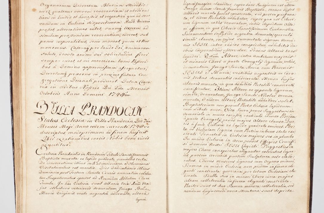 Zdjęcie nr 166 dla obiektu archiwalnego: Visitatio ecclesiarum parachialium, praebendarum, capellarum, hospitalium, confraternitatum, nec non beneficiorum in decanatu Scalensi Kostka comitis in Załuskie Załuski, episcopi Cracoviensis, ducis Severiae per me Andream Nehrebecki S.Th.D., Insignis Collegiatae Sandomieriensis canonicum et scholasticum Scarbimieiensem, delegatum et deputatum extraordinarium visitatorem a.D. 1748 die 23 mensis Aprilis inchoata, ac successivo anno eodem 1748 diec 24 Octobris finita