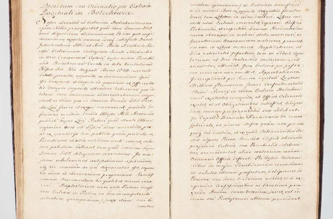 Zdjęcie nr 165 dla obiektu archiwalnego: Visitatio ecclesiarum parachialium, praebendarum, capellarum, hospitalium, confraternitatum, nec non beneficiorum in decanatu Scalensi Kostka comitis in Załuskie Załuski, episcopi Cracoviensis, ducis Severiae per me Andream Nehrebecki S.Th.D., Insignis Collegiatae Sandomieriensis canonicum et scholasticum Scarbimieiensem, delegatum et deputatum extraordinarium visitatorem a.D. 1748 die 23 mensis Aprilis inchoata, ac successivo anno eodem 1748 diec 24 Octobris finita