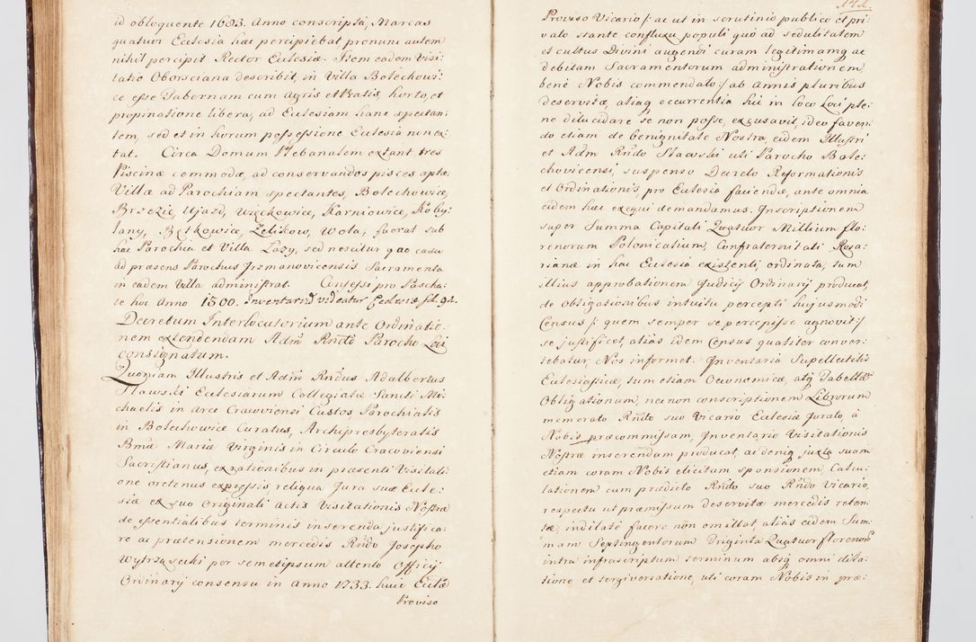 Zdjęcie nr 163 dla obiektu archiwalnego: Visitatio ecclesiarum parachialium, praebendarum, capellarum, hospitalium, confraternitatum, nec non beneficiorum in decanatu Scalensi Kostka comitis in Załuskie Załuski, episcopi Cracoviensis, ducis Severiae per me Andream Nehrebecki S.Th.D., Insignis Collegiatae Sandomieriensis canonicum et scholasticum Scarbimieiensem, delegatum et deputatum extraordinarium visitatorem a.D. 1748 die 23 mensis Aprilis inchoata, ac successivo anno eodem 1748 diec 24 Octobris finita