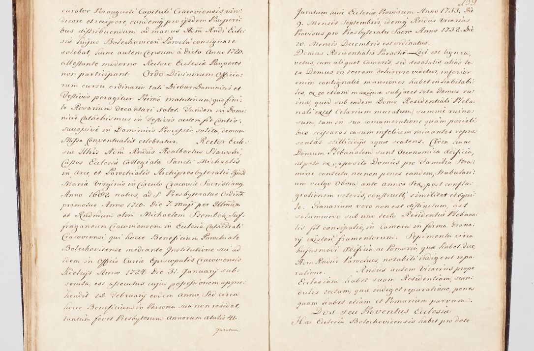 Zdjęcie nr 161 dla obiektu archiwalnego: Visitatio ecclesiarum parachialium, praebendarum, capellarum, hospitalium, confraternitatum, nec non beneficiorum in decanatu Scalensi Kostka comitis in Załuskie Załuski, episcopi Cracoviensis, ducis Severiae per me Andream Nehrebecki S.Th.D., Insignis Collegiatae Sandomieriensis canonicum et scholasticum Scarbimieiensem, delegatum et deputatum extraordinarium visitatorem a.D. 1748 die 23 mensis Aprilis inchoata, ac successivo anno eodem 1748 diec 24 Octobris finita
