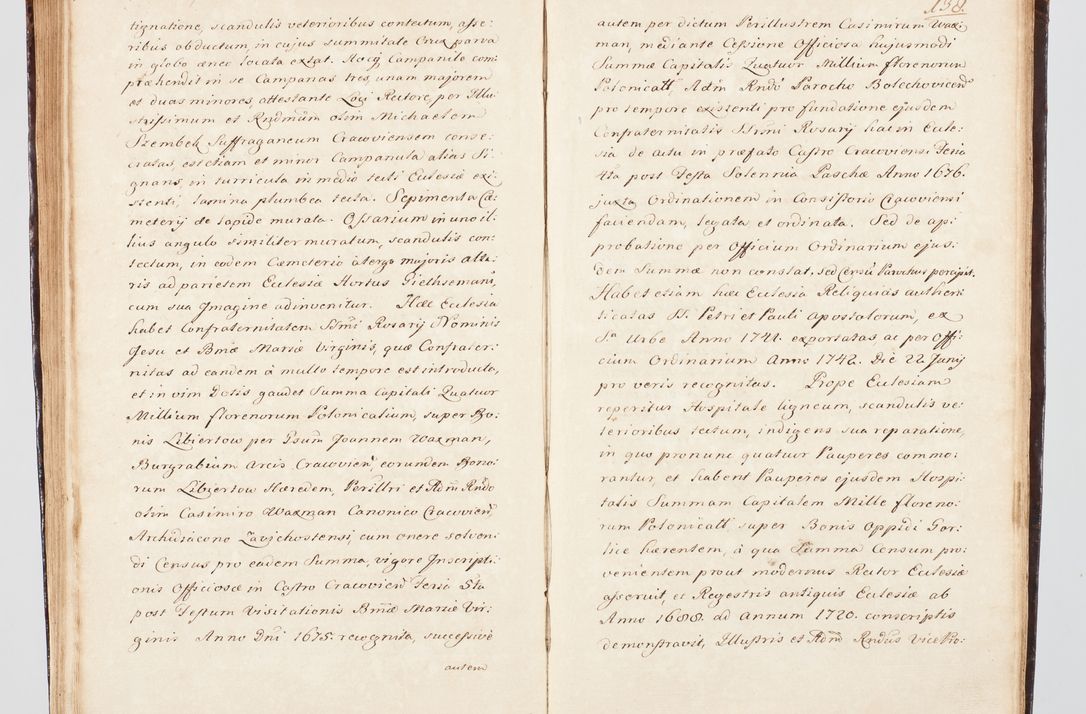 Zdjęcie nr 160 dla obiektu archiwalnego: Visitatio ecclesiarum parachialium, praebendarum, capellarum, hospitalium, confraternitatum, nec non beneficiorum in decanatu Scalensi Kostka comitis in Załuskie Załuski, episcopi Cracoviensis, ducis Severiae per me Andream Nehrebecki S.Th.D., Insignis Collegiatae Sandomieriensis canonicum et scholasticum Scarbimieiensem, delegatum et deputatum extraordinarium visitatorem a.D. 1748 die 23 mensis Aprilis inchoata, ac successivo anno eodem 1748 diec 24 Octobris finita