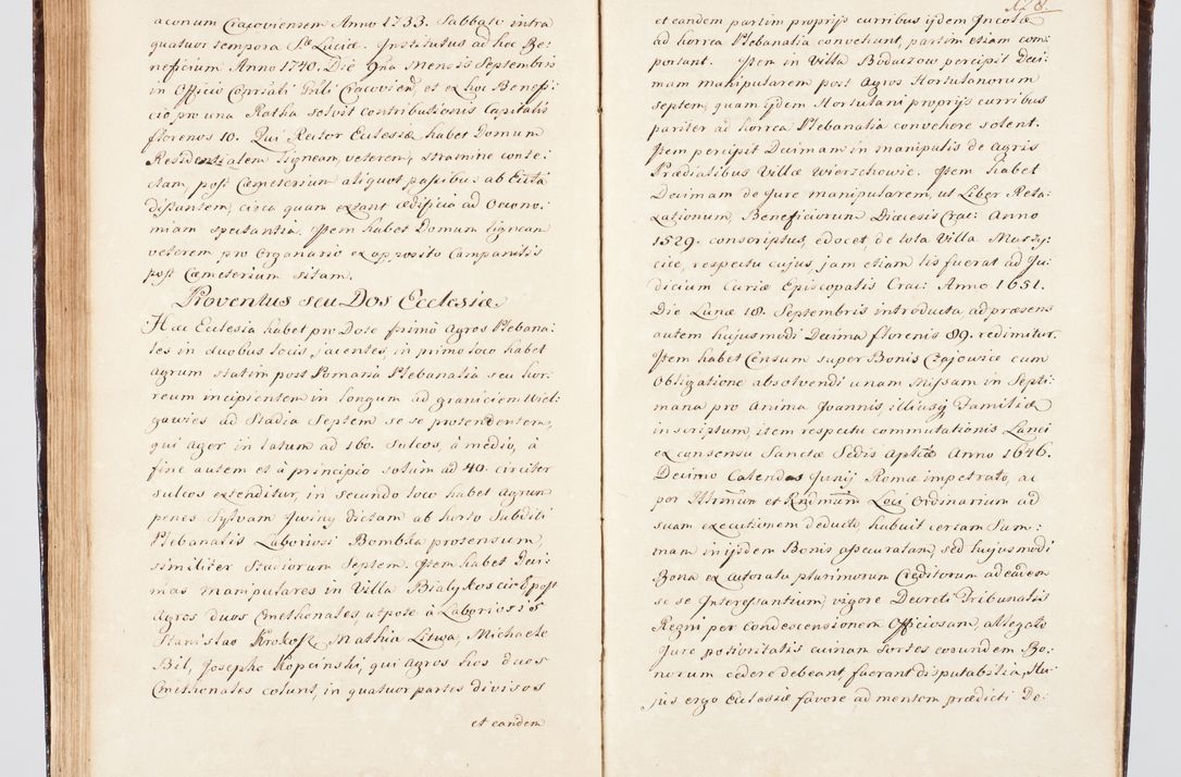 Zdjęcie nr 149 dla obiektu archiwalnego: Visitatio ecclesiarum parachialium, praebendarum, capellarum, hospitalium, confraternitatum, nec non beneficiorum in decanatu Scalensi Kostka comitis in Załuskie Załuski, episcopi Cracoviensis, ducis Severiae per me Andream Nehrebecki S.Th.D., Insignis Collegiatae Sandomieriensis canonicum et scholasticum Scarbimieiensem, delegatum et deputatum extraordinarium visitatorem a.D. 1748 die 23 mensis Aprilis inchoata, ac successivo anno eodem 1748 diec 24 Octobris finita