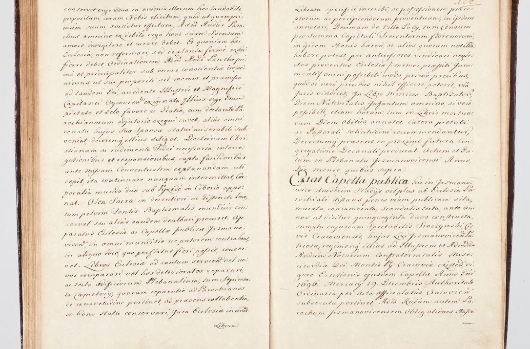 Zdjęcie nr 145 dla obiektu archiwalnego: Visitatio ecclesiarum parachialium, praebendarum, capellarum, hospitalium, confraternitatum, nec non beneficiorum in decanatu Scalensi Kostka comitis in Załuskie Załuski, episcopi Cracoviensis, ducis Severiae per me Andream Nehrebecki S.Th.D., Insignis Collegiatae Sandomieriensis canonicum et scholasticum Scarbimieiensem, delegatum et deputatum extraordinarium visitatorem a.D. 1748 die 23 mensis Aprilis inchoata, ac successivo anno eodem 1748 diec 24 Octobris finita