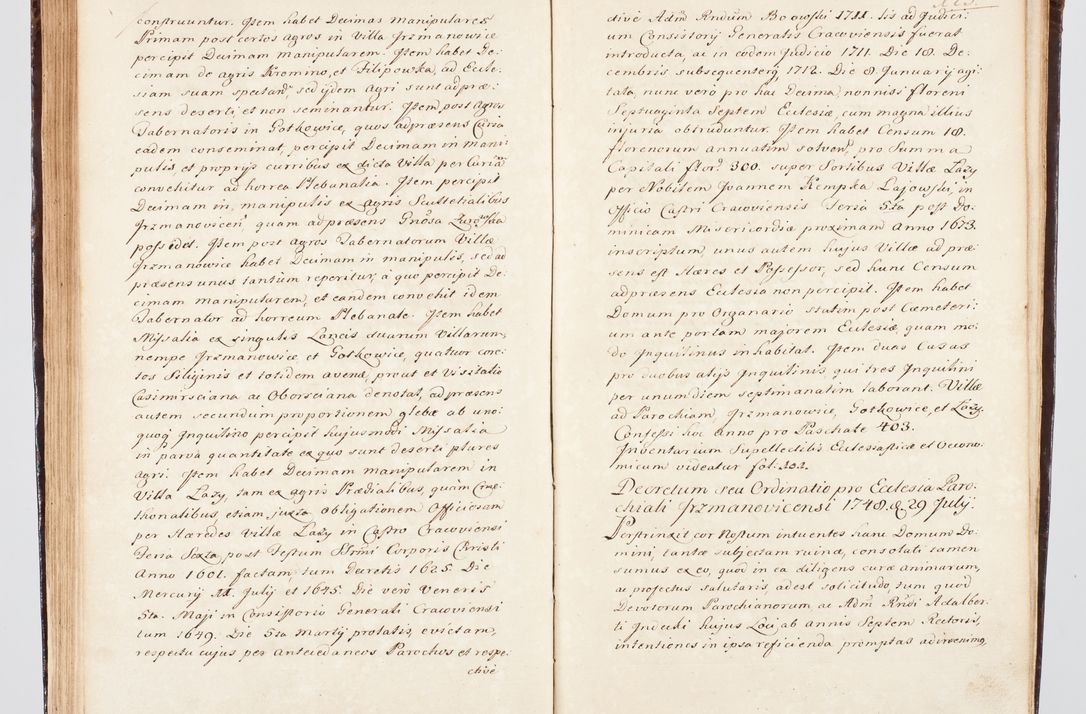 Zdjęcie nr 144 dla obiektu archiwalnego: Visitatio ecclesiarum parachialium, praebendarum, capellarum, hospitalium, confraternitatum, nec non beneficiorum in decanatu Scalensi Kostka comitis in Załuskie Załuski, episcopi Cracoviensis, ducis Severiae per me Andream Nehrebecki S.Th.D., Insignis Collegiatae Sandomieriensis canonicum et scholasticum Scarbimieiensem, delegatum et deputatum extraordinarium visitatorem a.D. 1748 die 23 mensis Aprilis inchoata, ac successivo anno eodem 1748 diec 24 Octobris finita