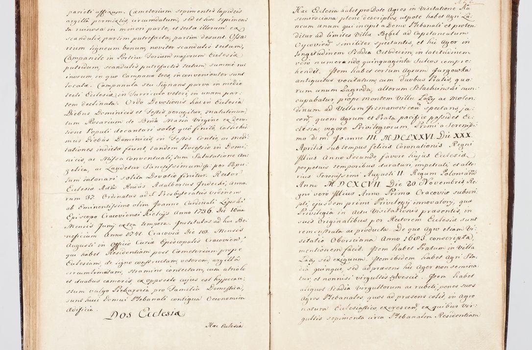 Zdjęcie nr 143 dla obiektu archiwalnego: Visitatio ecclesiarum parachialium, praebendarum, capellarum, hospitalium, confraternitatum, nec non beneficiorum in decanatu Scalensi Kostka comitis in Załuskie Załuski, episcopi Cracoviensis, ducis Severiae per me Andream Nehrebecki S.Th.D., Insignis Collegiatae Sandomieriensis canonicum et scholasticum Scarbimieiensem, delegatum et deputatum extraordinarium visitatorem a.D. 1748 die 23 mensis Aprilis inchoata, ac successivo anno eodem 1748 diec 24 Octobris finita