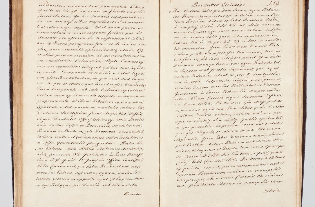 Zdjęcie nr 140 dla obiektu archiwalnego: Visitatio ecclesiarum parachialium, praebendarum, capellarum, hospitalium, confraternitatum, nec non beneficiorum in decanatu Scalensi Kostka comitis in Załuskie Załuski, episcopi Cracoviensis, ducis Severiae per me Andream Nehrebecki S.Th.D., Insignis Collegiatae Sandomieriensis canonicum et scholasticum Scarbimieiensem, delegatum et deputatum extraordinarium visitatorem a.D. 1748 die 23 mensis Aprilis inchoata, ac successivo anno eodem 1748 diec 24 Octobris finita