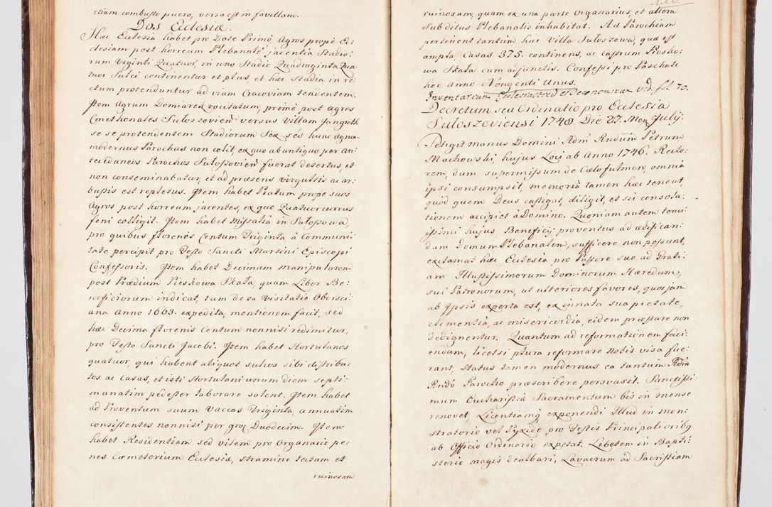 Zdjęcie nr 137 dla obiektu archiwalnego: Visitatio ecclesiarum parachialium, praebendarum, capellarum, hospitalium, confraternitatum, nec non beneficiorum in decanatu Scalensi Kostka comitis in Załuskie Załuski, episcopi Cracoviensis, ducis Severiae per me Andream Nehrebecki S.Th.D., Insignis Collegiatae Sandomieriensis canonicum et scholasticum Scarbimieiensem, delegatum et deputatum extraordinarium visitatorem a.D. 1748 die 23 mensis Aprilis inchoata, ac successivo anno eodem 1748 diec 24 Octobris finita