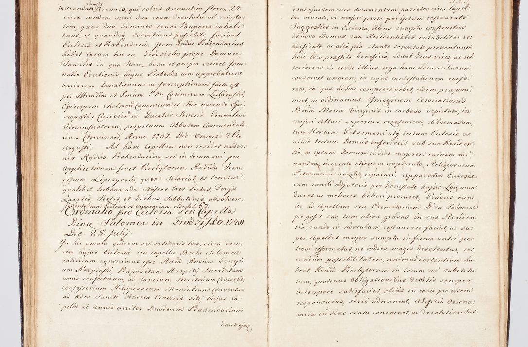 Zdjęcie nr 134 dla obiektu archiwalnego: Visitatio ecclesiarum parachialium, praebendarum, capellarum, hospitalium, confraternitatum, nec non beneficiorum in decanatu Scalensi Kostka comitis in Załuskie Załuski, episcopi Cracoviensis, ducis Severiae per me Andream Nehrebecki S.Th.D., Insignis Collegiatae Sandomieriensis canonicum et scholasticum Scarbimieiensem, delegatum et deputatum extraordinarium visitatorem a.D. 1748 die 23 mensis Aprilis inchoata, ac successivo anno eodem 1748 diec 24 Octobris finita