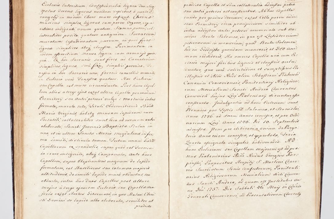 Zdjęcie nr 132 dla obiektu archiwalnego: Visitatio ecclesiarum parachialium, praebendarum, capellarum, hospitalium, confraternitatum, nec non beneficiorum in decanatu Scalensi Kostka comitis in Załuskie Załuski, episcopi Cracoviensis, ducis Severiae per me Andream Nehrebecki S.Th.D., Insignis Collegiatae Sandomieriensis canonicum et scholasticum Scarbimieiensem, delegatum et deputatum extraordinarium visitatorem a.D. 1748 die 23 mensis Aprilis inchoata, ac successivo anno eodem 1748 diec 24 Octobris finita