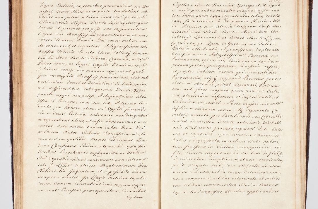 Zdjęcie nr 129 dla obiektu archiwalnego: Visitatio ecclesiarum parachialium, praebendarum, capellarum, hospitalium, confraternitatum, nec non beneficiorum in decanatu Scalensi Kostka comitis in Załuskie Załuski, episcopi Cracoviensis, ducis Severiae per me Andream Nehrebecki S.Th.D., Insignis Collegiatae Sandomieriensis canonicum et scholasticum Scarbimieiensem, delegatum et deputatum extraordinarium visitatorem a.D. 1748 die 23 mensis Aprilis inchoata, ac successivo anno eodem 1748 diec 24 Octobris finita