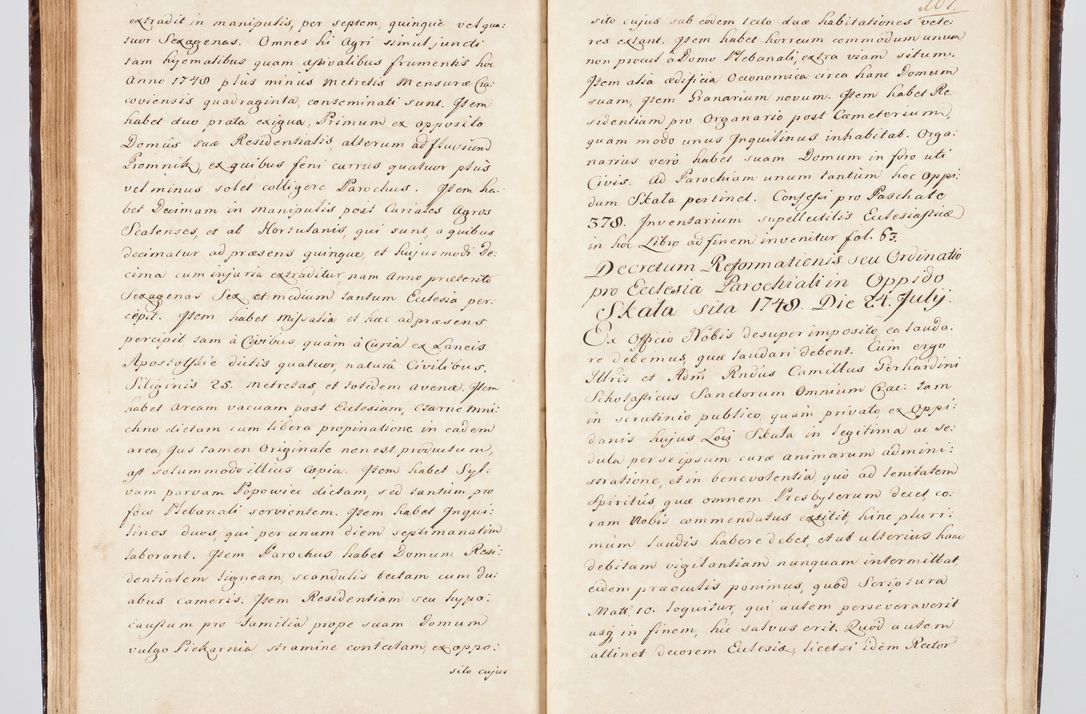 Zdjęcie nr 128 dla obiektu archiwalnego: Visitatio ecclesiarum parachialium, praebendarum, capellarum, hospitalium, confraternitatum, nec non beneficiorum in decanatu Scalensi Kostka comitis in Załuskie Załuski, episcopi Cracoviensis, ducis Severiae per me Andream Nehrebecki S.Th.D., Insignis Collegiatae Sandomieriensis canonicum et scholasticum Scarbimieiensem, delegatum et deputatum extraordinarium visitatorem a.D. 1748 die 23 mensis Aprilis inchoata, ac successivo anno eodem 1748 diec 24 Octobris finita