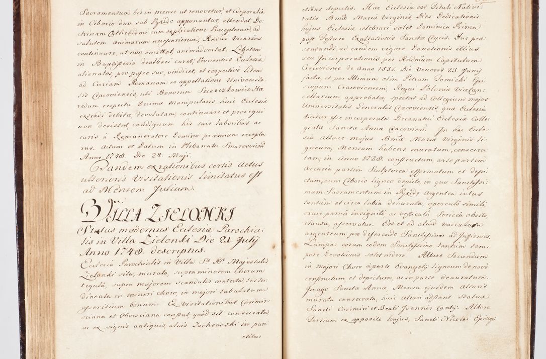 Zdjęcie nr 118 dla obiektu archiwalnego: Visitatio ecclesiarum parachialium, praebendarum, capellarum, hospitalium, confraternitatum, nec non beneficiorum in decanatu Scalensi Kostka comitis in Załuskie Załuski, episcopi Cracoviensis, ducis Severiae per me Andream Nehrebecki S.Th.D., Insignis Collegiatae Sandomieriensis canonicum et scholasticum Scarbimieiensem, delegatum et deputatum extraordinarium visitatorem a.D. 1748 die 23 mensis Aprilis inchoata, ac successivo anno eodem 1748 diec 24 Octobris finita