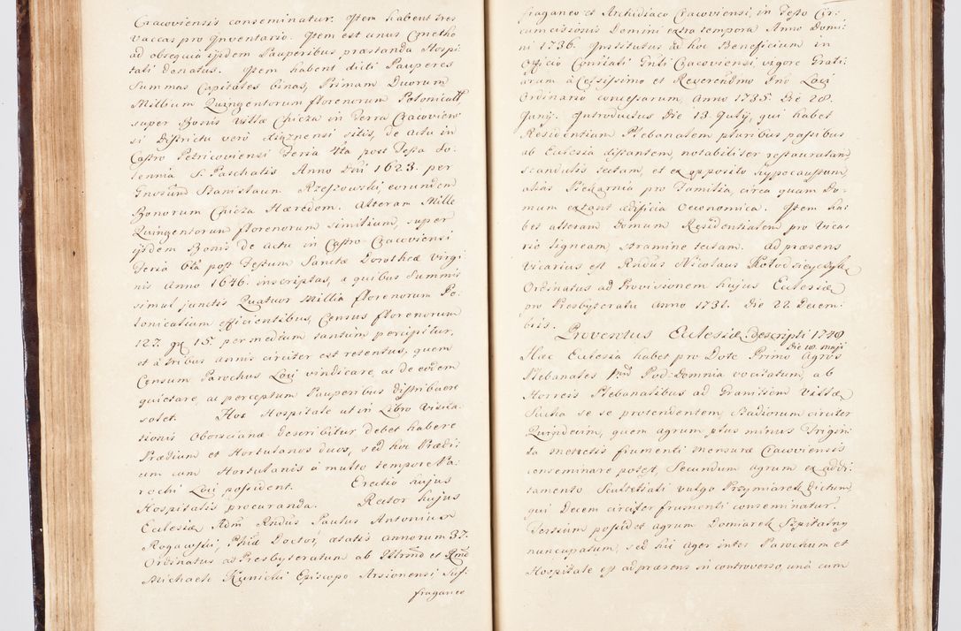 Zdjęcie nr 104 dla obiektu archiwalnego: Visitatio ecclesiarum parachialium, praebendarum, capellarum, hospitalium, confraternitatum, nec non beneficiorum in decanatu Scalensi Kostka comitis in Załuskie Załuski, episcopi Cracoviensis, ducis Severiae per me Andream Nehrebecki S.Th.D., Insignis Collegiatae Sandomieriensis canonicum et scholasticum Scarbimieiensem, delegatum et deputatum extraordinarium visitatorem a.D. 1748 die 23 mensis Aprilis inchoata, ac successivo anno eodem 1748 diec 24 Octobris finita