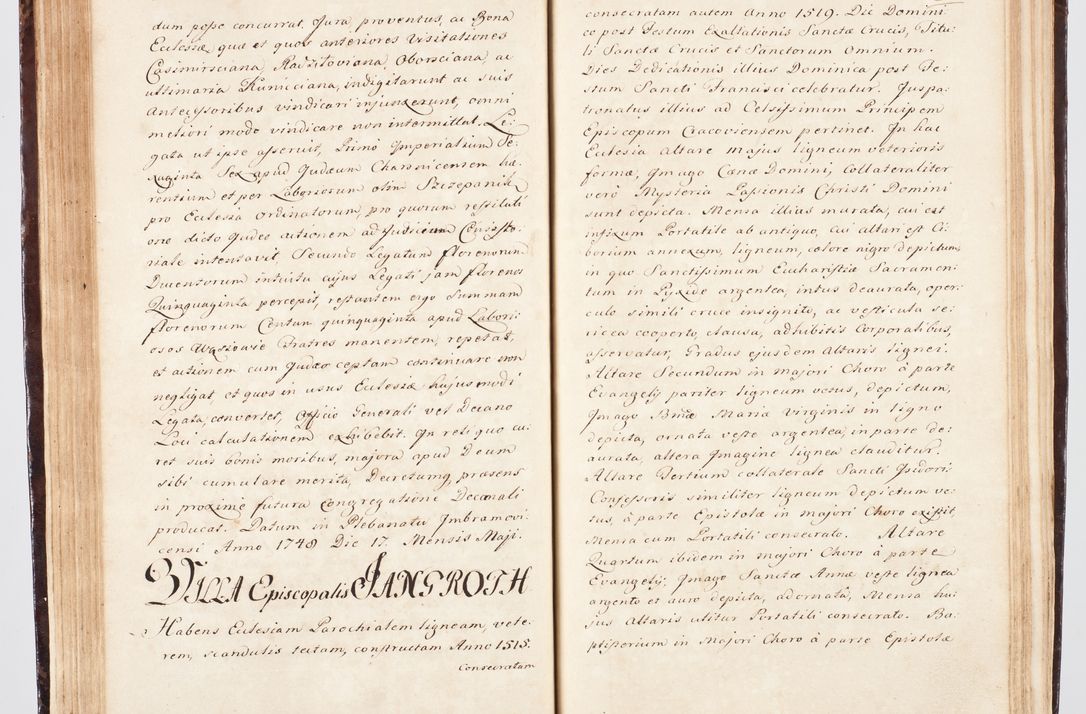 Zdjęcie nr 102 dla obiektu archiwalnego: Visitatio ecclesiarum parachialium, praebendarum, capellarum, hospitalium, confraternitatum, nec non beneficiorum in decanatu Scalensi Kostka comitis in Załuskie Załuski, episcopi Cracoviensis, ducis Severiae per me Andream Nehrebecki S.Th.D., Insignis Collegiatae Sandomieriensis canonicum et scholasticum Scarbimieiensem, delegatum et deputatum extraordinarium visitatorem a.D. 1748 die 23 mensis Aprilis inchoata, ac successivo anno eodem 1748 diec 24 Octobris finita