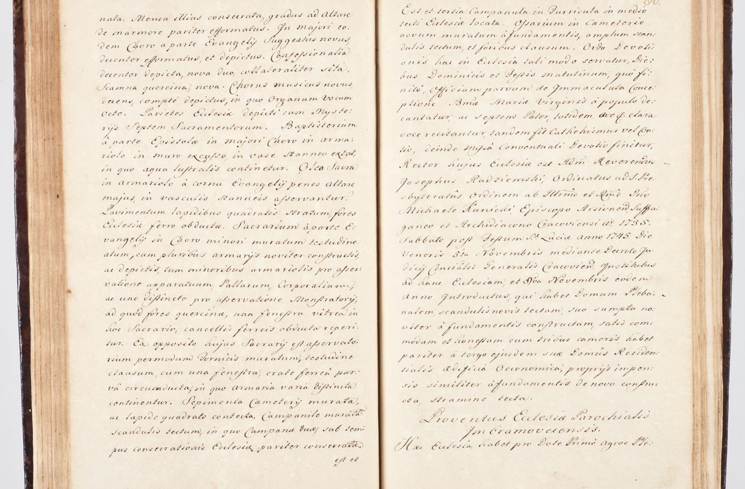 Zdjęcie nr 99 dla obiektu archiwalnego: Visitatio ecclesiarum parachialium, praebendarum, capellarum, hospitalium, confraternitatum, nec non beneficiorum in decanatu Scalensi Kostka comitis in Załuskie Załuski, episcopi Cracoviensis, ducis Severiae per me Andream Nehrebecki S.Th.D., Insignis Collegiatae Sandomieriensis canonicum et scholasticum Scarbimieiensem, delegatum et deputatum extraordinarium visitatorem a.D. 1748 die 23 mensis Aprilis inchoata, ac successivo anno eodem 1748 diec 24 Octobris finita